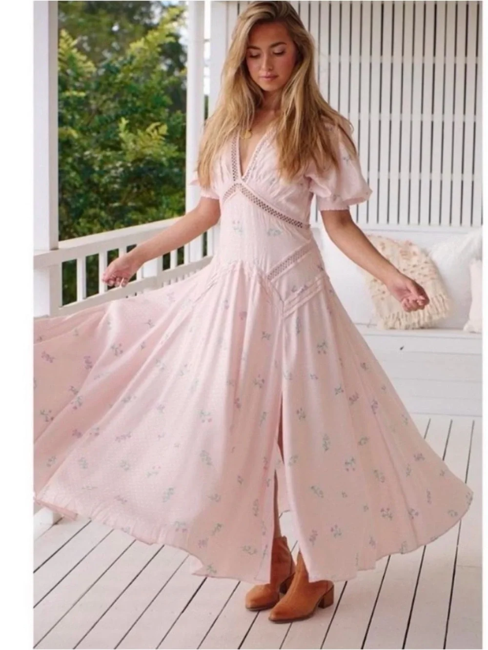 Free People Still in Love Maxi Dress Size 8 - Picture 2 of 6